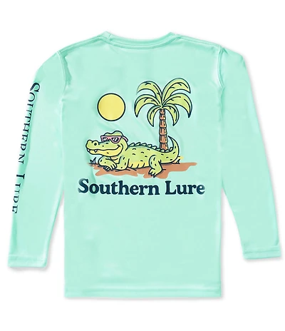 Southern Lure Big Boys Long-Sleeve Alligator Rashguard T-Shirt