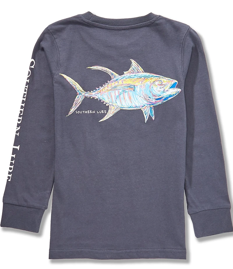 Southern Lure Big Boys Long Sleeve Neon Tuna T-Shirt