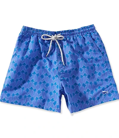 Southern Lure Big Boys Purple Palms Volley Swim Shorts