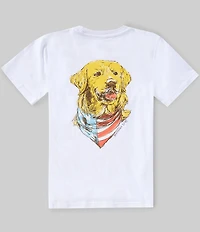 Southern Lure Big Boys Short-Sleeve USA Golden Retriever Graphic T-Shirt