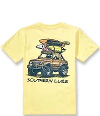 Southern Lure Big Boys Short Sleeves Cruiser Flamingo Graphic Pocket T-Shirt