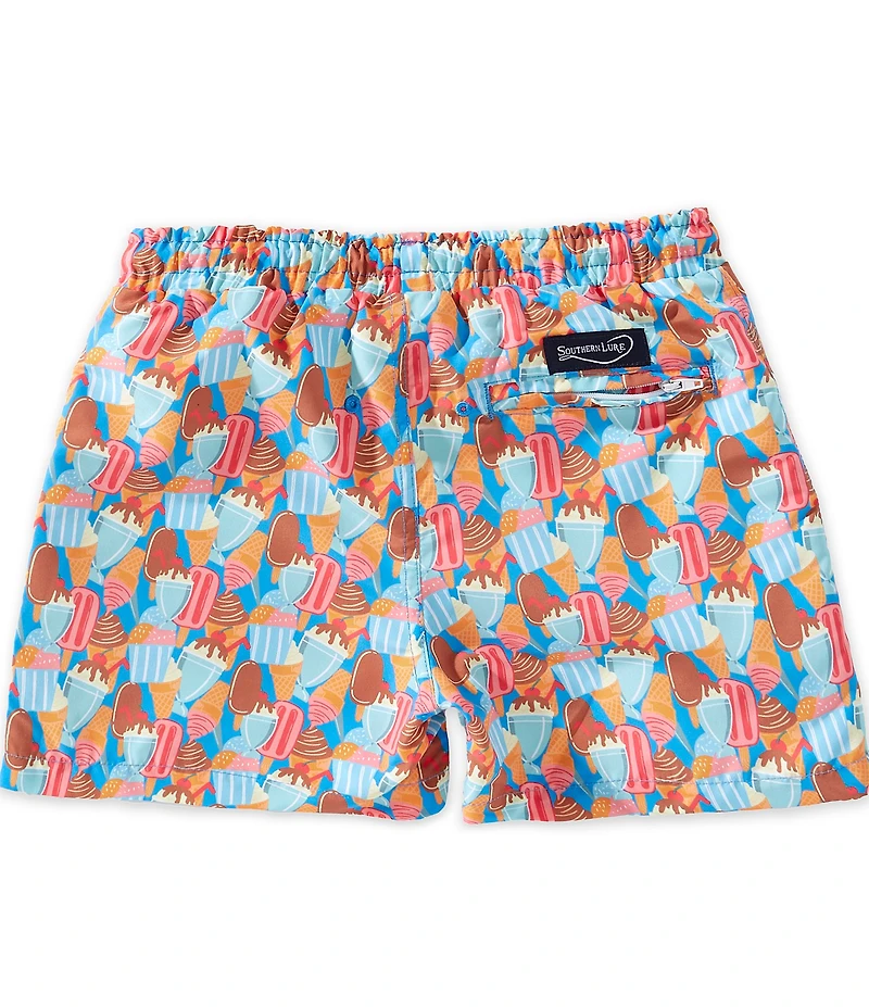 Southern Lure Little Boys Ice Cream Printed Volley Swim Trunks