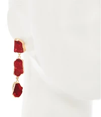 Southern Organic Stone Drop Linear Earrings