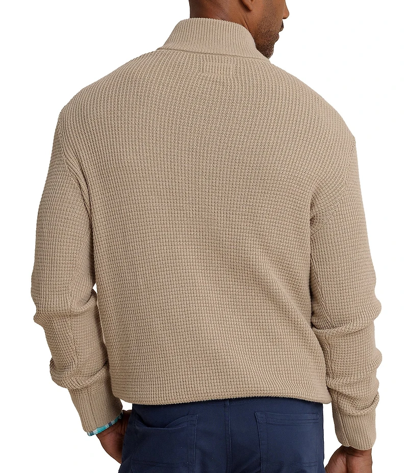 Southern Tide Bass Creek Heather Quarter Button Sweater Pullover