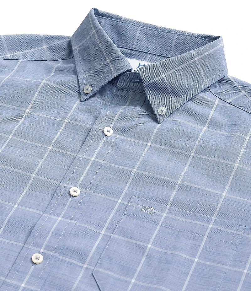 Southern Tide Bay Breeze Plaid Long Sleeve Woven Shirt