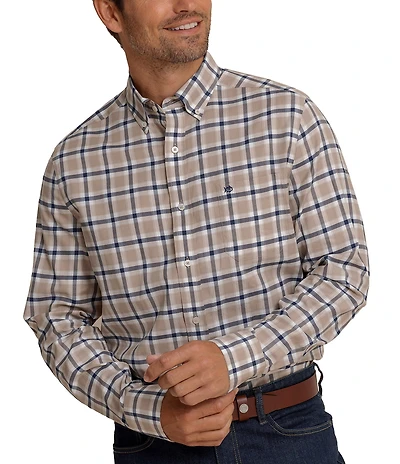 Southern Tide Beachrock Plaid Long Sleeve Woven Shirt