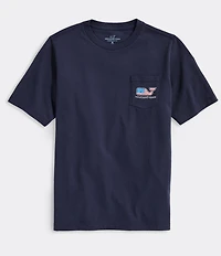 Southern Tide Big Boys Flag Whale Short Sleeve Graphic T-Shirt