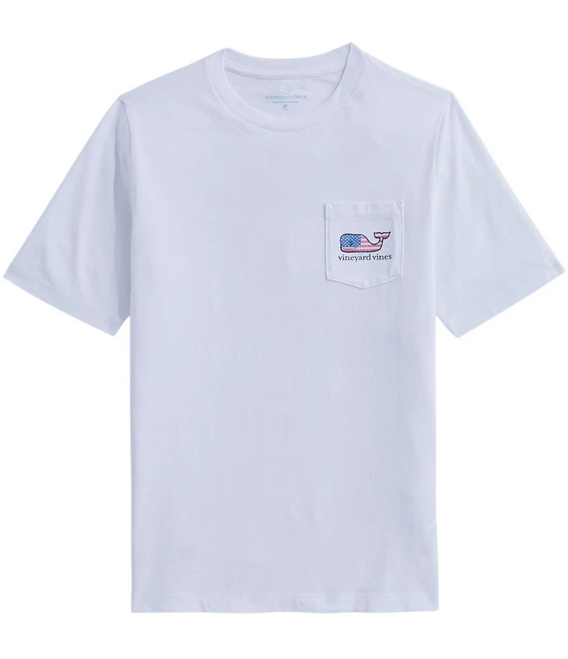 Vineyard Vines Big Boys Americana Flag Whale Short Sleeve Graphic T-Shirt