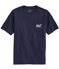Vineyard Vines Big Boys Americana Flag Whale Short Sleeve Graphic T-Shirt