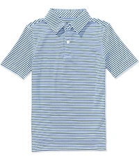Southern Tide Big Boys Americana Driver Micro Stripe Performance Polo