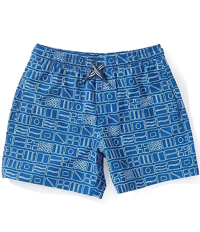 Southern Tide Big Boys Americana Nautical Flags Printed Swim Trunks