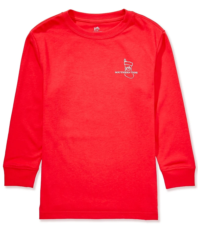 Southern Tide Big Boys Cozy Fireplace Long Sleeve Graphic T-Shirt