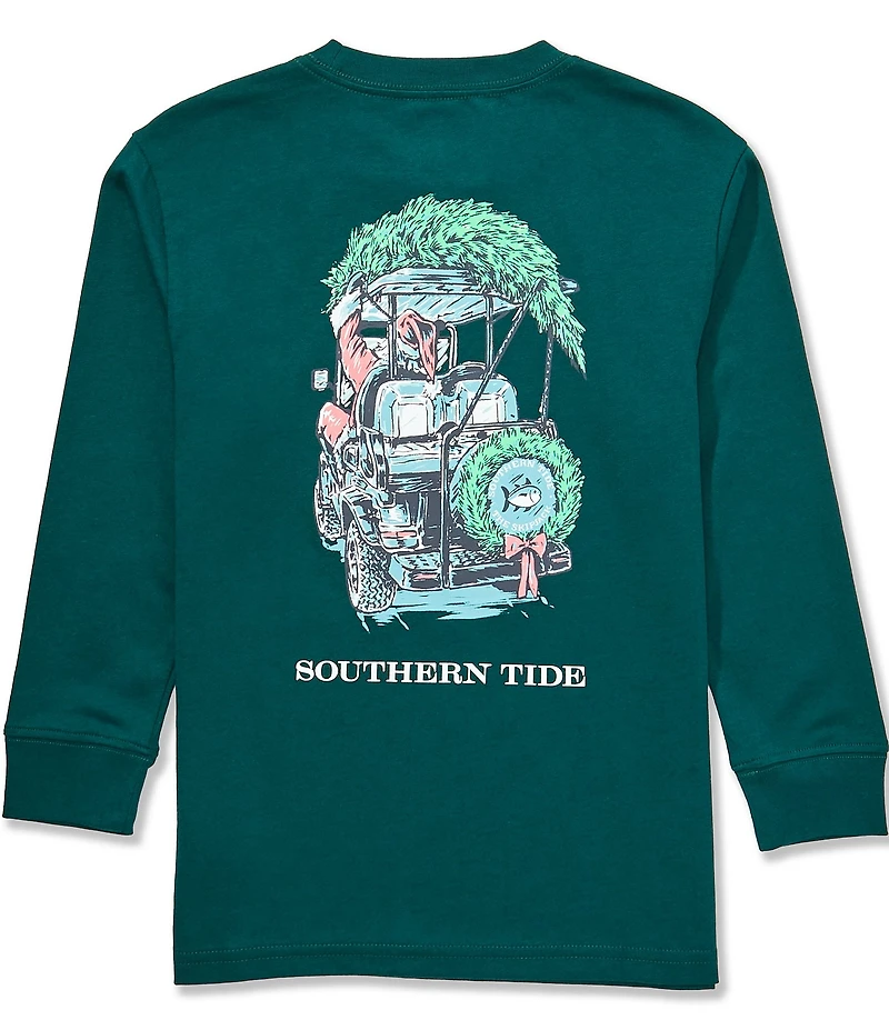 Southern Tide Big Boys Long Sleeve Holiday Graphic T-Shirt