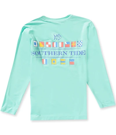 Southern Tide Big Boys Nautical Flags Long-Sleeve Rashguard