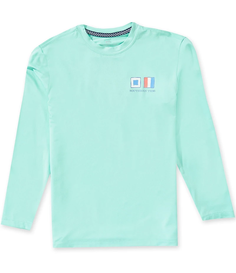 Southern Tide Big Boys Nautical Flags Long-Sleeve Rashguard