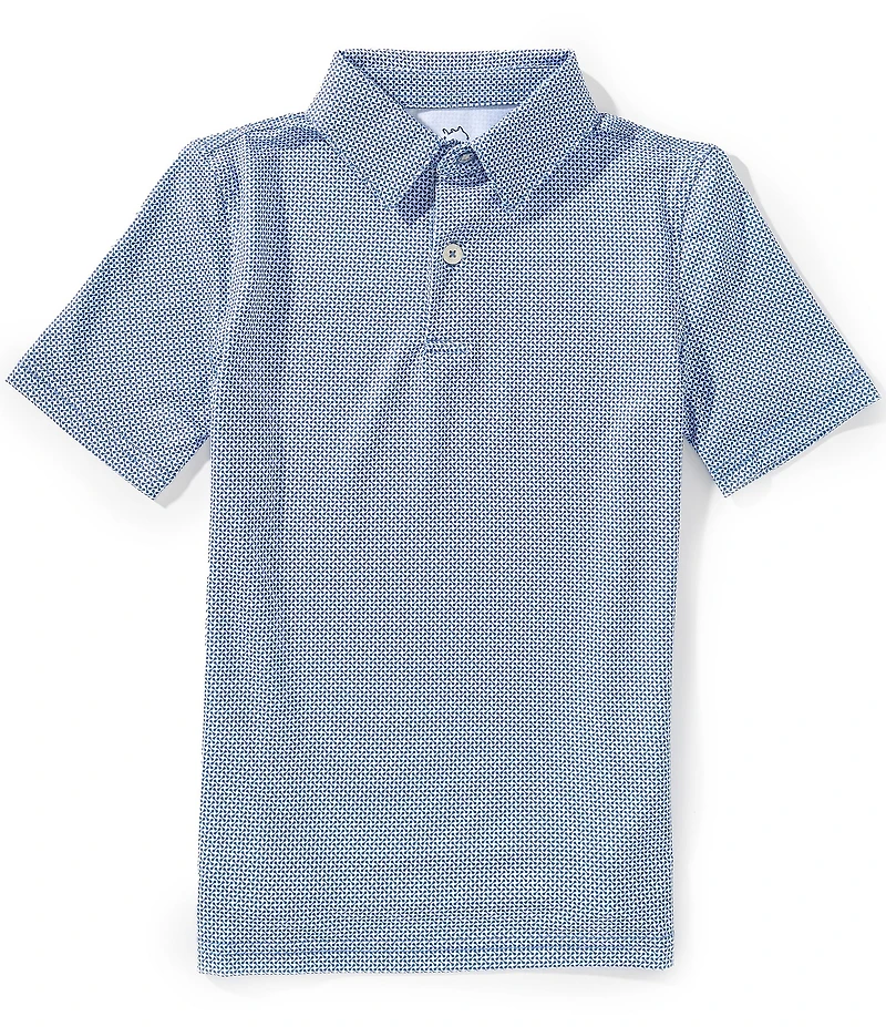 Southern Tide Big Boys Ocean Vista Printed Short Sleeve Polo