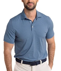 Southern Tide Brrr°-Eeze Claxton Stripe Short Sleeve Polo Shirt
