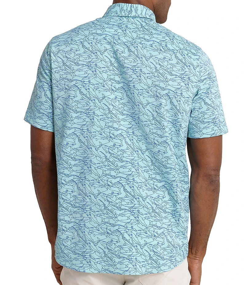 Southern Tide Brrr° Intercoastal Performance Stretch Shark Bait Short Sleeve Woven Shirt
