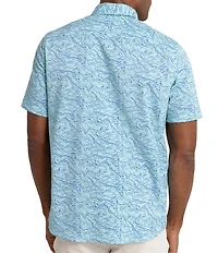 Southern Tide Brrr° Intercoastal Performance Stretch Shark Bait Short Sleeve Woven Shirt