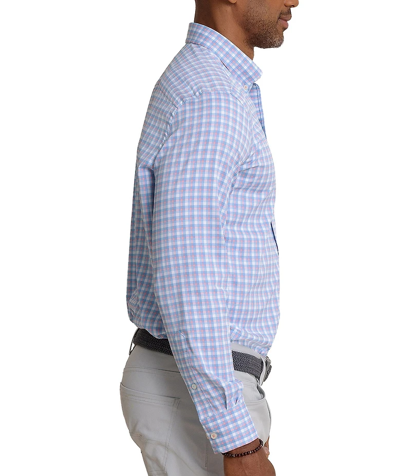 Southern Tide Brrr° Intercoastal Sunset Harbor Long Sleeve Woven Performance Shirt