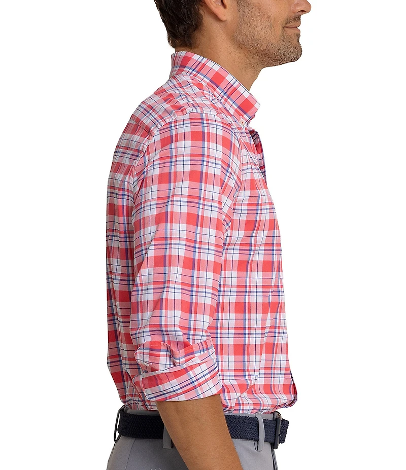 Southern Tide Brrr° Performance Stretch Summerton Plaid Long Sleeve Woven Shirt