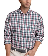 Southern Tide Brrr° Performance Stretch Summerton Plaid Long Sleeve Woven Shirt
