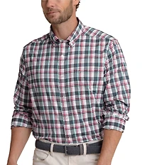 Southern Tide Brrr° Performance Stretch Summerton Plaid Long Sleeve Woven Shirt