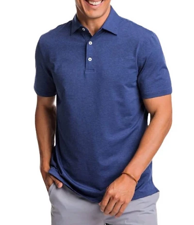 Southern Tide Brrr°®-eeze Heather Performance Stretch Short Sleeve Polo Shirt