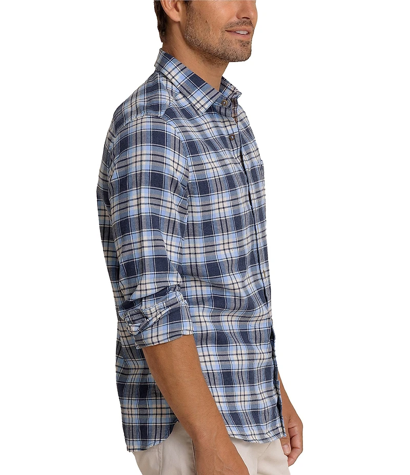 Southern Tide Brushed Twill Ashborough Plaid Long Sleeve Woven Shirt