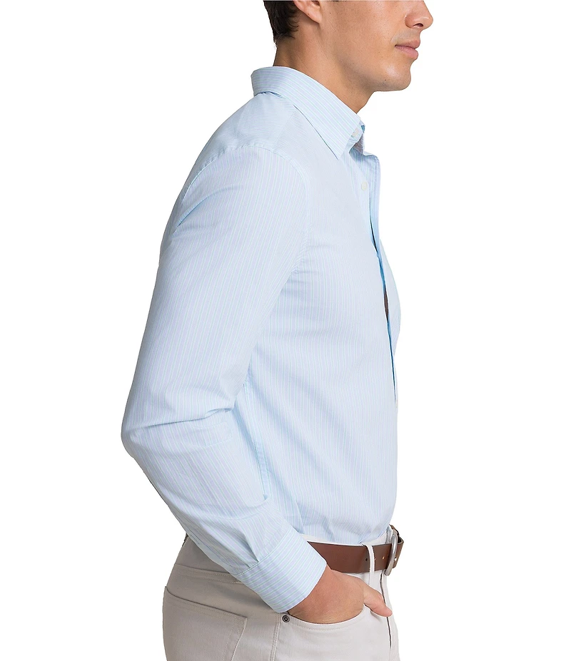 Southern Tide Charleston Amelia Island Stripe Long Sleeve Woven Shirt