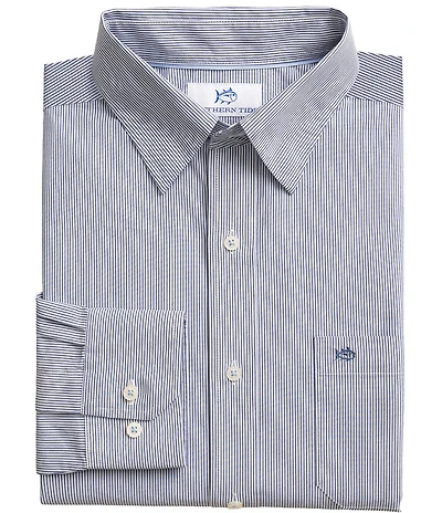 Southern Tide Charleston Nautical Stripe Long Sleeve Woven Shirt