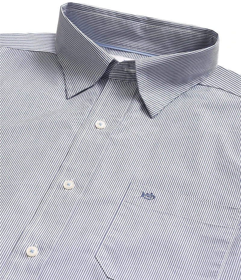 Southern Tide Charleston Nautical Stripe Long Sleeve Woven Shirt