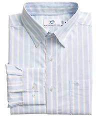 Southern Tide Charleston Stripe Long Sleeve Woven Shirt