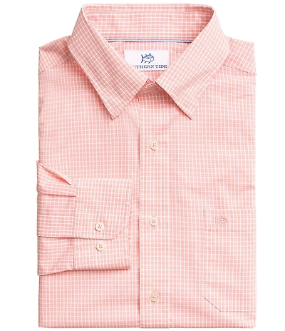 Southern Tide Charleston Tidal Pool Gingham Long Sleeve Woven Shirt