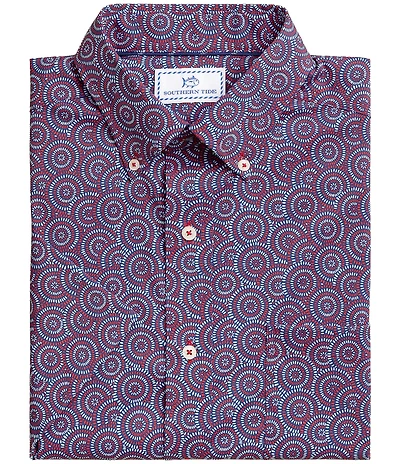 Southern Tide Coastal Breeze Fireworks Short Sleeve Woven Shirt