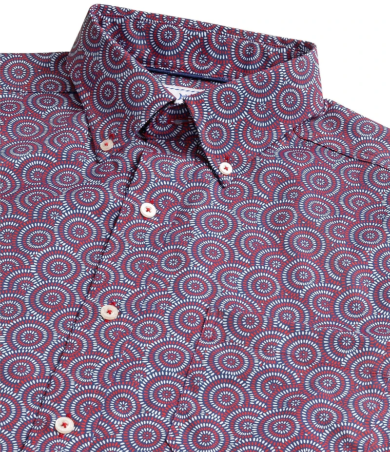 Southern Tide Coastal Breeze Fireworks Short Sleeve Woven Shirt