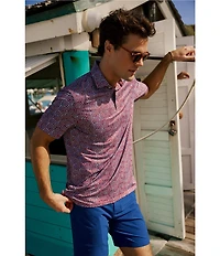 Southern Tide Coastal Breeze Fireworks Short Sleeve Woven Shirt
