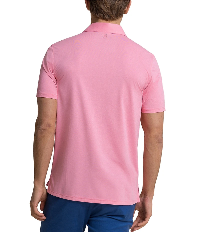 Southern Tide Coastal Breeze Heather Performance Short Sleeve Polo Shirt