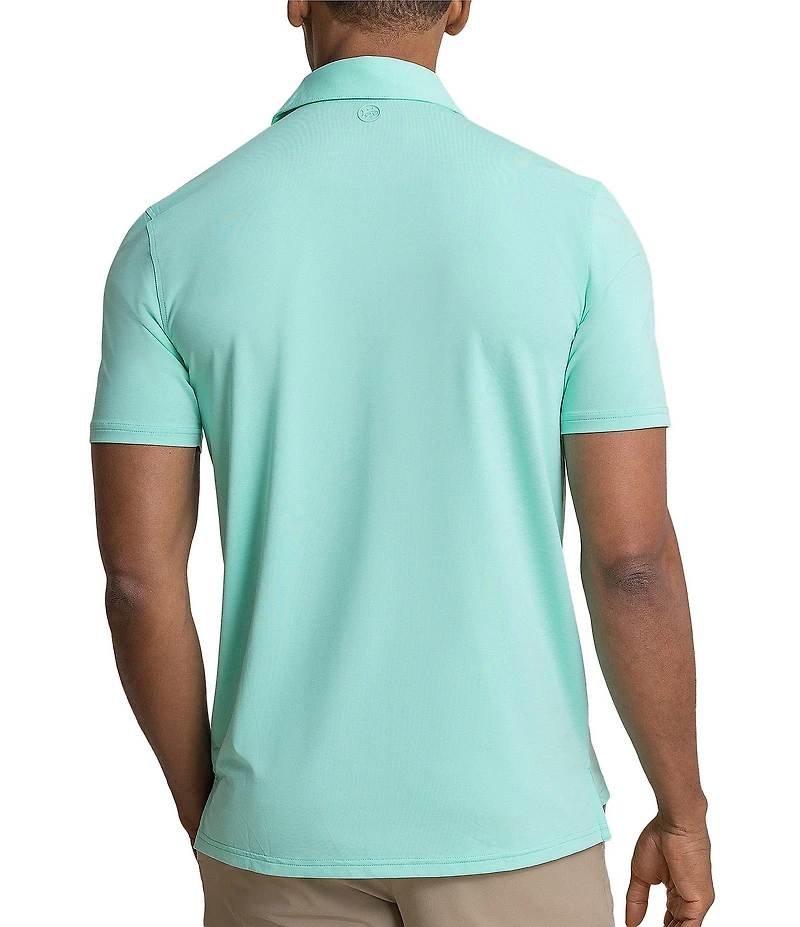 Southern Tide Coastal Breeze Heather Performance Short Sleeve Polo Shirt