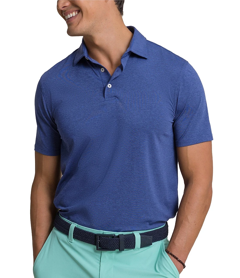 Southern Tide Coastal Breeze Heather Performance Short Sleeve Polo Shirt