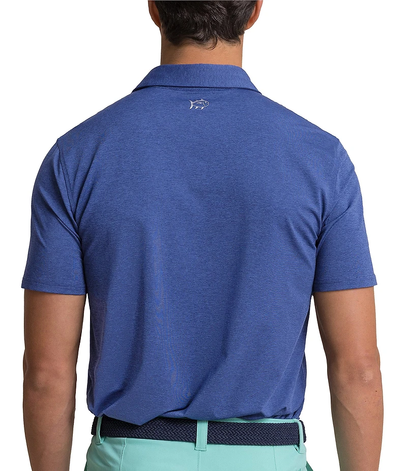Southern Tide Coastal Breeze Heather Performance Short Sleeve Polo Shirt
