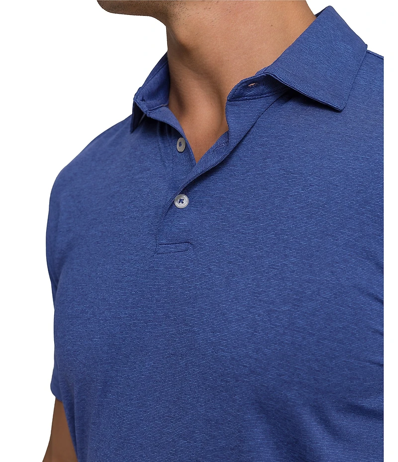 Southern Tide Coastal Breeze Heather Performance Short Sleeve Polo Shirt
