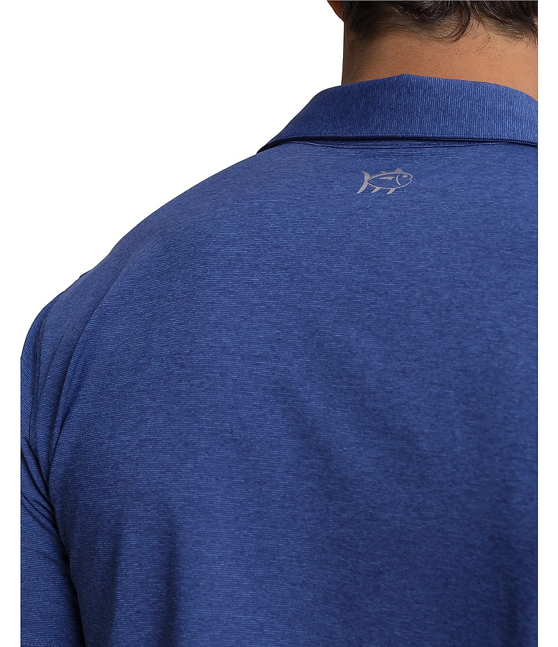 Southern Tide Coastal Breeze Heather Performance Short Sleeve Polo Shirt