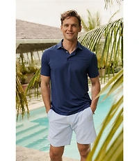 Southern Tide Coastal Breeze Heather Performance Short Sleeve Polo Shirt