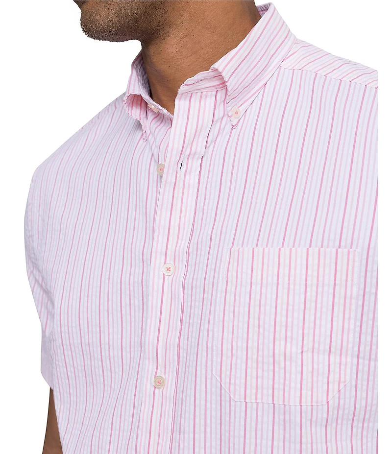 Southern Tide Coastal Breeze Marina Seersucker Short Sleeve Woven Shirt