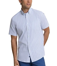Southern Tide Coastal Breeze Marina Seersucker Short Sleeve Woven Shirt