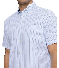 Southern Tide Coastal Breeze Marina Seersucker Short Sleeve Woven Shirt