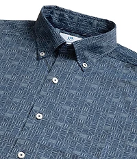 Southern Tide Coastal Breeze Nautical Flags Short Sleeve Woven Shirt