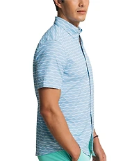 Southern Tide Coastal Breeze Ocean Echo Short Sleeve Woven Shirt