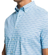 Southern Tide Coastal Breeze Ocean Echo Short Sleeve Woven Shirt
